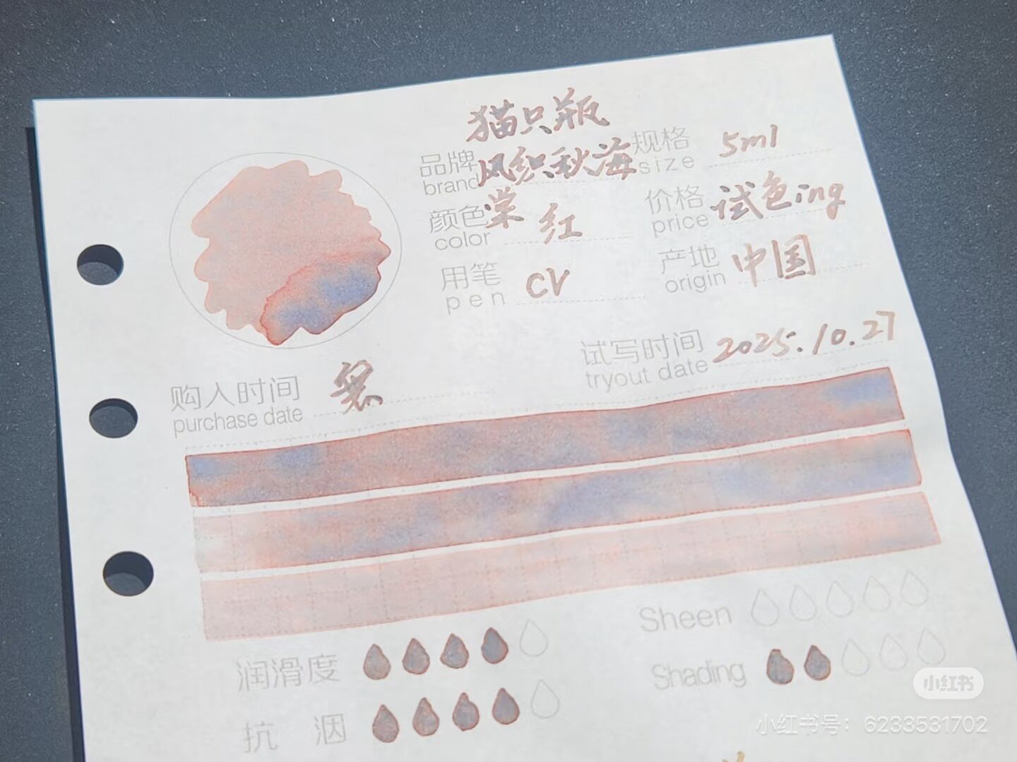 Tinta para Pluma Estilográfica - Begonia Rex reseña y precio