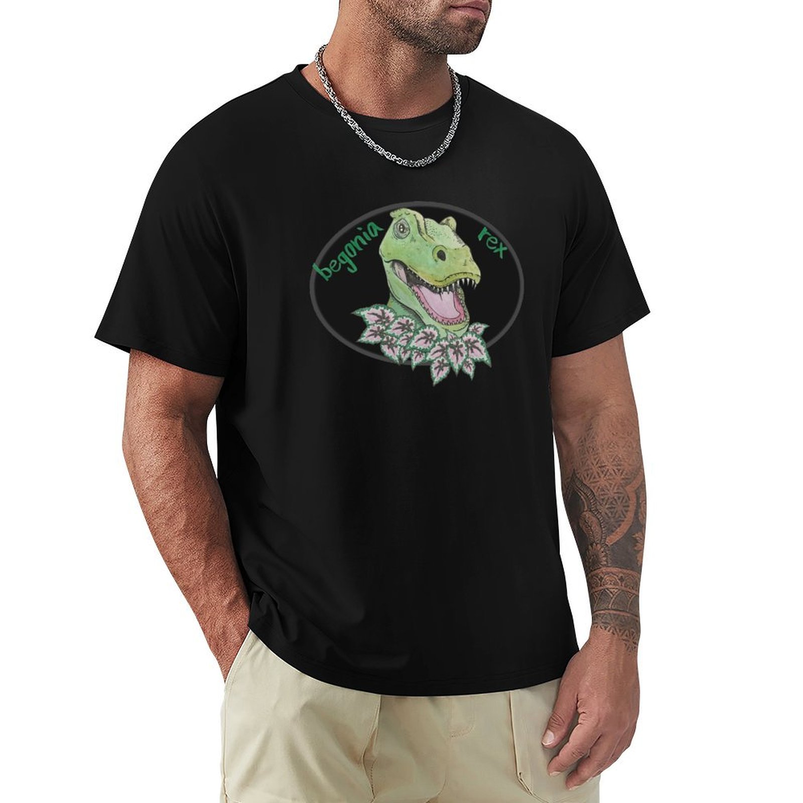 Camiseta casual de T rex begon - Begonia Rex reseña y precio