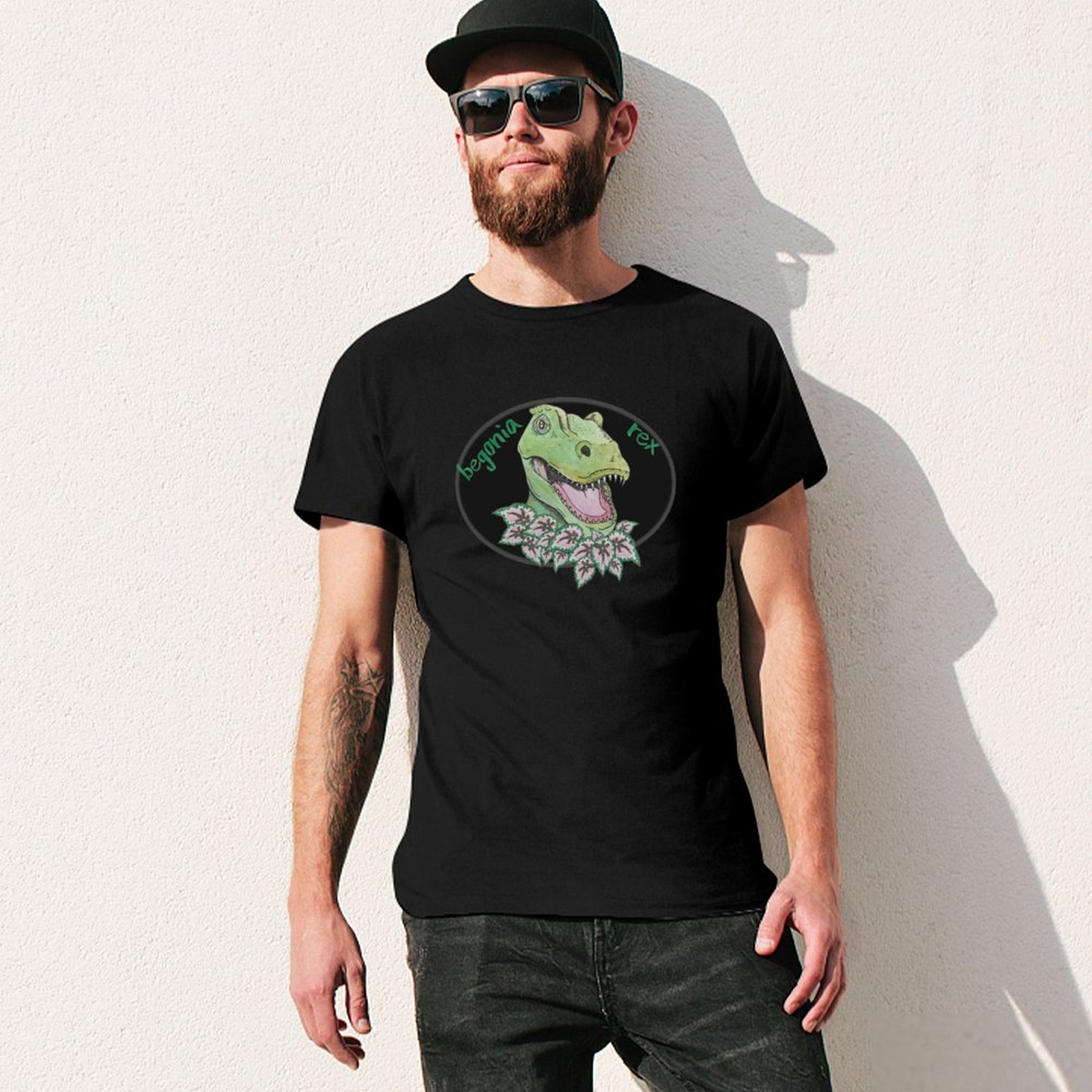 Camiseta casual de T rex begon - Begonia Rex reseña y precio